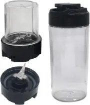 Myblend Cross Blade Flat Blade with 5Oz/12Oz Sport Bottle and to Go Lid/Fresh Li