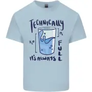 Technically the Glass is Always Full Science Geek Kids T-Shirt Childrens
