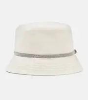 [Brunello Cucinelli] Brunello Cucinelli Linen canvas bucket hat UK 6 5/8 beige