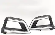 2Pcs Car LED Daytime Running Light Fog Lamp Cover DRL Dynamic Yellow Turn Signal Light for Mahindra XUV300 2019 2020