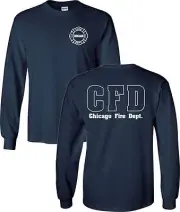 Chicago Fire Department 2-Sided Long Sleeve T-shirt As Seen On TV