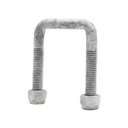 Sunrise U-Bolts with Nyloc Nut 1/2" Galvanised - 50mm Square, 80mm - UB50S80G
