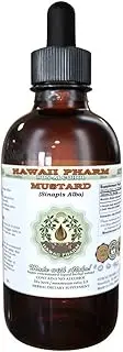 Mustard Alcohol-FREE Liquid Extract, Organic Mustard (Sinapis Alba) Dried Seed Glycerite Herbal Supplement 2 oz