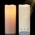 10" Large Solar Flameless Candles Outdoor Waterproof Dusk to Dawn Solar Recha...