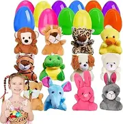 Easter Egg Fillings - Pre-Filled Easter Eggs, Easter Egg Fillers Toy, Pre-Filled Eggs, Animal Basket Stuffers, Plush Toy for Children, Hunting Game, Decorations, Bag Stuffers