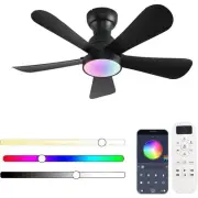 36Inch Ceiling Fans with Lights and Remote/App Control, Flush Mount Ceiling Fan