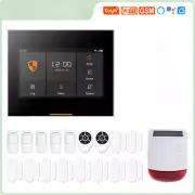 Tuya Smart Wireless GSM WIFI Home Security Alarm System with Outdoor Solar Siren