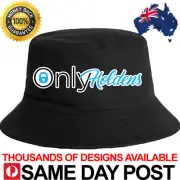 ONLYHOLDENS BLUE BUCKET HAT - Summer Aussie Funny Meme Bogan Commodore V8 Car