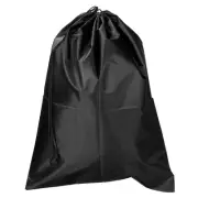 23.6" Clothes Storage Double Drawstring Bag for Camping, Black