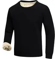 [Gihuo] Men's Warm Crewneck Sherpa Lined Fleece Sweatshirt Pullover Tops