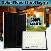 600W LED Solar Flood Lights Outdoor Street Light Dusk to Dawn Flood Wall Lamp US