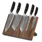 6Pcs Japanese Chef Cleaver Knife VG10 Damascus Steel Kitchen Knife Block Set
