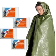 Emergency Mylar Thermal Blanket 82 * 64 in(4 Pack), Gigantic Space Blanket, S...
