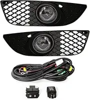 TDTAPN Fog Lamp Compatible for Mitsubishi Lancer 2008-2014 Halogen Bulb With Harness Switch Front Bumper Driving Light