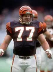 Offensive lineman Mike Wilson Cincinnati Bengals looks on from the- Old Photo