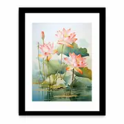 Flower Lotus Modern Art Framed print Art Poster