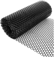 Garden Netting Plant Vegetables Net PVC Coated Plastic Garden Fencing Net Poultry Fence Chicken Wire Fence (0.4mx4m, Black)