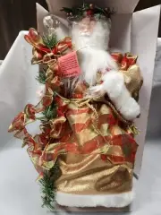 Vintage Show-Stoppers Inc. Porcelain 15" Santa Tree Topper NEW Stunning Holiday