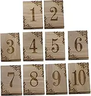 PHENOFICE 10pcs Rustic Wooden Table Numbers Decor for Wedding Reception Table Signs Stylish Home Decoration for Special Events