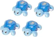 SUPVOX 4Pcs Wind Up Tortoise Funny Cartoon Clockwork Plaything for Adorable Wiggling Tortoise Present for Festivals and Playtime Random Color