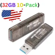 Micro Center SuperSpeed 10 Pack 32GB USB 3.0/USB3.1 Gen1 Flash Drive Gum Size