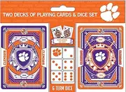 MasterPieces NCAA Clemson Tigers 2 Pack Cards and Dice Set