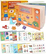 BIBIAGE 【Children's Touch Sensory Book】 Multi-Functional Quiet Book - Essential Early Learning Toys for Traveling and at Home for Kids 2 to 6 Years