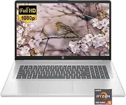 HP 17.3" 1920 x 1080 (Full HD) Laptop, AMD Ryzen 5 7430U(6 core), AMD Radeon Graphics, 16GB DDR4 RAM, 1TB SSD, HDMI, Wi-Fi 6, Bluetooth, Windows 11 S, Natural Silver, EAT 64GB USB Flash Drive