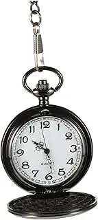 Pocket Watch Watch for Men Watch Cases for Men Decorative Pocket Lettering Pocket Vintage Men Quartz Movement Watch Quartz Watch Lettering Watch Black WOFASHPURET