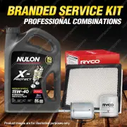 Oil Air Fuel Filter + 5L PRO15W40 Engine Oil for Holden Commodore VX V6 3.8L