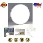 24-Inch LED Flush Mount Ceiling Light, 5600Lumen, Modern Daylight White Fixture