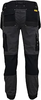 [DEWALT] Albany Men's Slim Fit, Pro-Stretch, Rip Stop, Holster Pocket, Work Utility Cargo Trousers