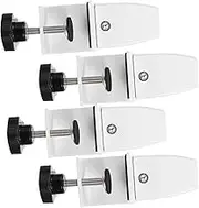 CAXUSD 4Pcs Adjustable Privacy Screen Clamp for Desk Partitions Tool Installation Sturdy Design Versatile Fit for Office Dividers Sneeze Guard Holder White