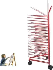 Art Drying Rack for Classroom,Dry Rack with Wheels,for Childcare Centers and Art Classes or Studio Oil Painting Drying Rack(16 Shelves