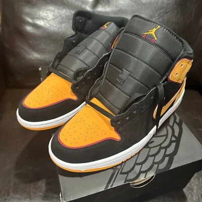 Nike Air Jordan 1 Mid SE Black Vivid Orange FJ4923-008 Mens Size 10