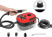 2500W High Pressure High Temperature Portable Handheld Steam Cleaner Household Air Steam Cleaner for Kitchen Furniture Bathroom Car,Six Levels Adjustable