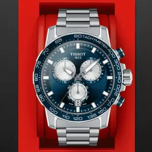 【TISSOT 天梭 官方授權】SUPERSPORT 時尚三眼計時腕錶 母親節 禮物(T1256171104100)