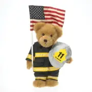 Boyds Plush 10 In Patriotic 9-11 Fireman Hero's Bear Retired With Tag 4025927
