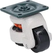 Workbench Caster, 2200Lbs Capacity Leveling Stem Caster, 51mm Height Adjustable Leveling Caster with Rubber Base and Nylon Wheel for Equipment Machine