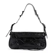 [Balenciaga] Balenciaga-Black Calf Leather Le Cago Sling S Bag-Donna OS OS