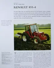 Renault Tractor Picture Article Sheet Out of Print Farm Wall Art Decor Display