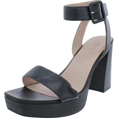 Naturalizer Womens Jaselle Black Leather Heels Shoes 11 Medium (B,M) BHFO 2128