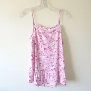Warehouse Pink Haze Cami Top Sz 6 Ditsy Floral Peplum New Y2K