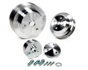 SBC LWP Serpentine Conversion Kit - March Performance - Aluminum Pulley Set