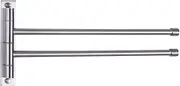GERZWY Bathroom Swing Arm Towel Bars 2-Arm Wall Mount Stainless Steel Bath Towel Rack Hanger Towel Holder Organizer Brushed Finish