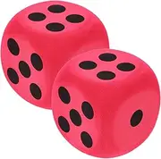 Toyvian 2pcs Portable Dice for Party Games Educational with Rounded Corners for for Activities and Classroom Engagement