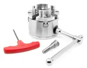 WEN LA4275 2.75" 4-Jaw Self-Centering Keyed Lathe Chuck Set with 1-Inch x 8TPI