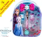 Frozen II Mini Play Makeup Backpack Kids Toy 5y+ w/ Lip Gloss/Necklace/Backpack