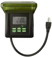 50015WD Outdoor Heavy Duty Digital Plug-in Timer, 2 Grounded Outlets, Perfect...