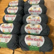Loops & Threads, Yarn Gang. Cotton/acylic. Lot Of 10 Skeins. 1.75 Oz Each. Teal